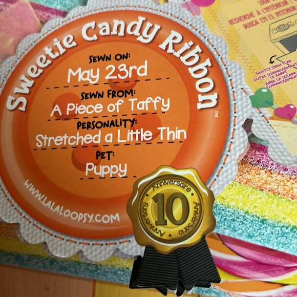 Brand New Lalaloopsy Sew Magical Sew Cute 12” Doll- SWEETIE CANDY RIBBON - Picture 4 of 4